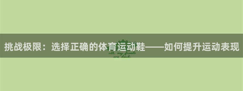 三亿体育登录：挑战极限：选择正确的体育运动鞋——如何提升运动表现