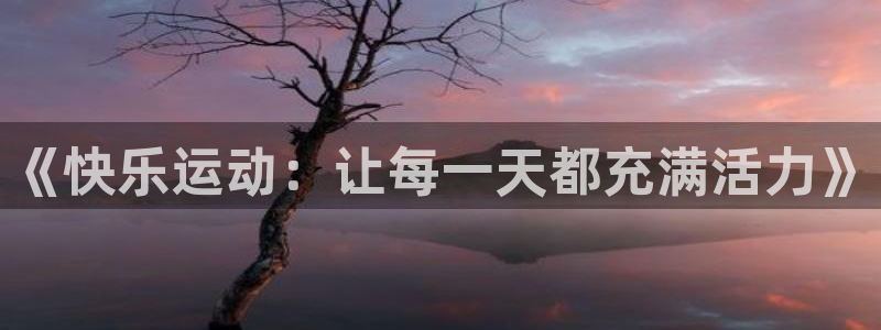 三亿体育登录：《快乐运动：让每一天都充满活力》